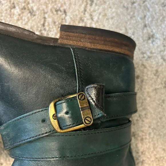 Santana  Canada vintage Forrest green leather boots 6.5 great used condition - Picture 4 of 9